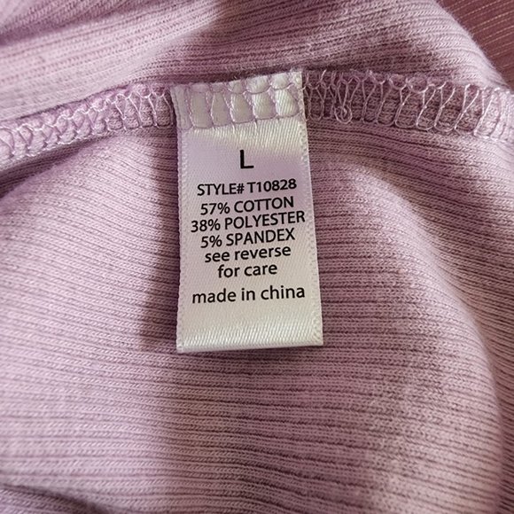 Active Basic Women's Ribbed Lilac Tank Top Like New - Picture 4 of 7